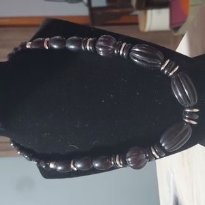 #119 Paparazzi black necklace, and  bracelet